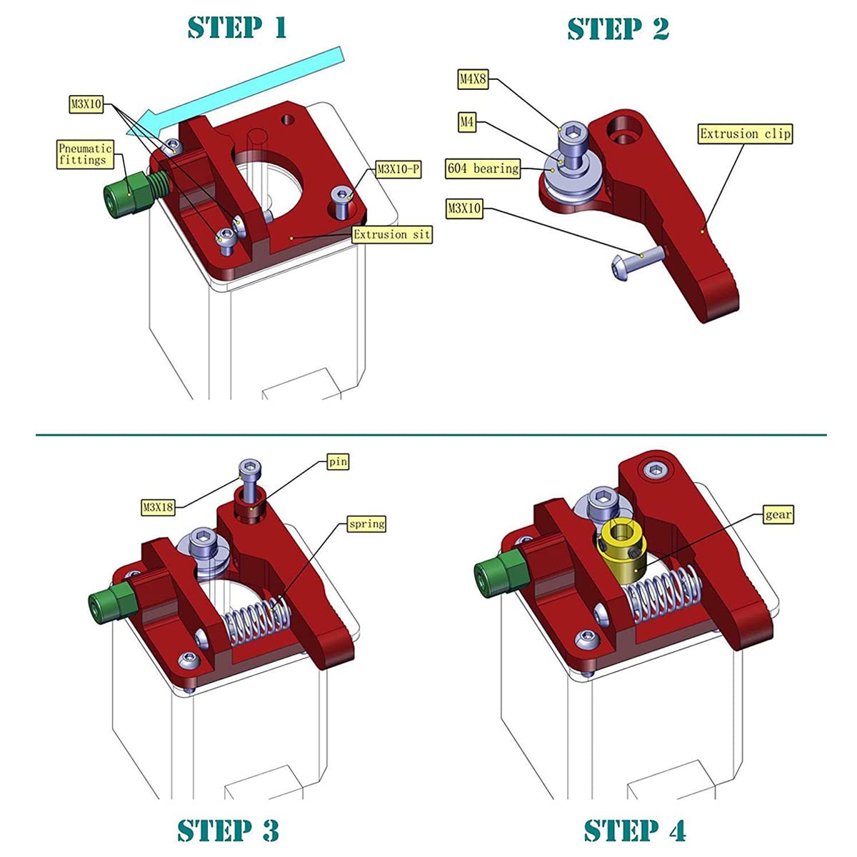 MK-8 Extruder Feeder - Image 2