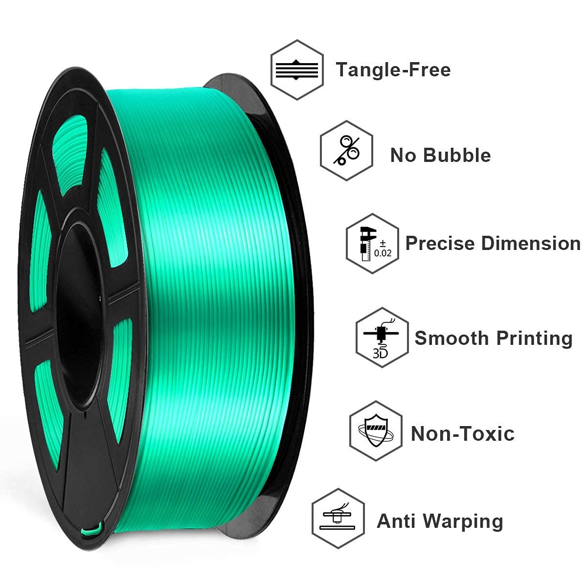 FiLAMONT Silk PLA Plus Filaments ? Silk Green - Image 2