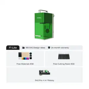 xTool F1-Lite Light Green Portable High Speed Laser Engraver ? Compact Power for Everyday Customization