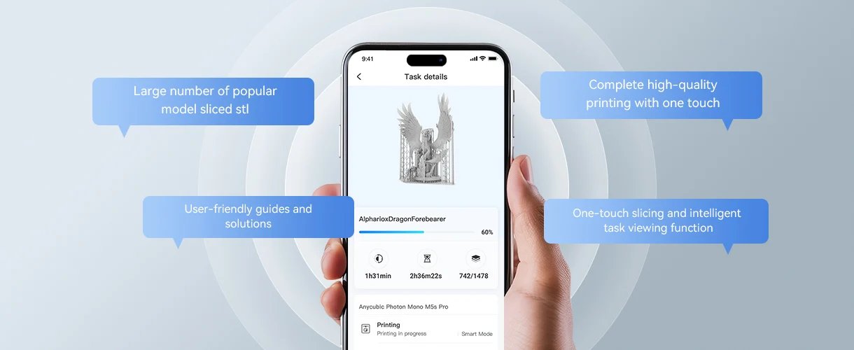 3D Printing in Just One Touch Anycubic App